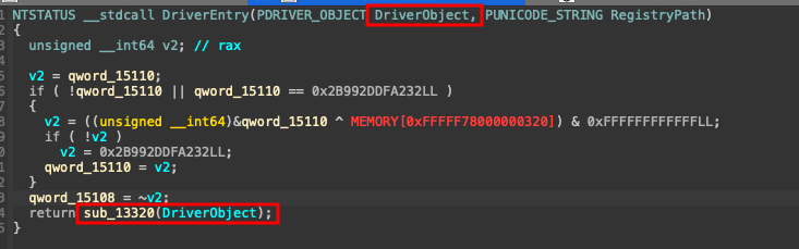 Parsing DriverEntry